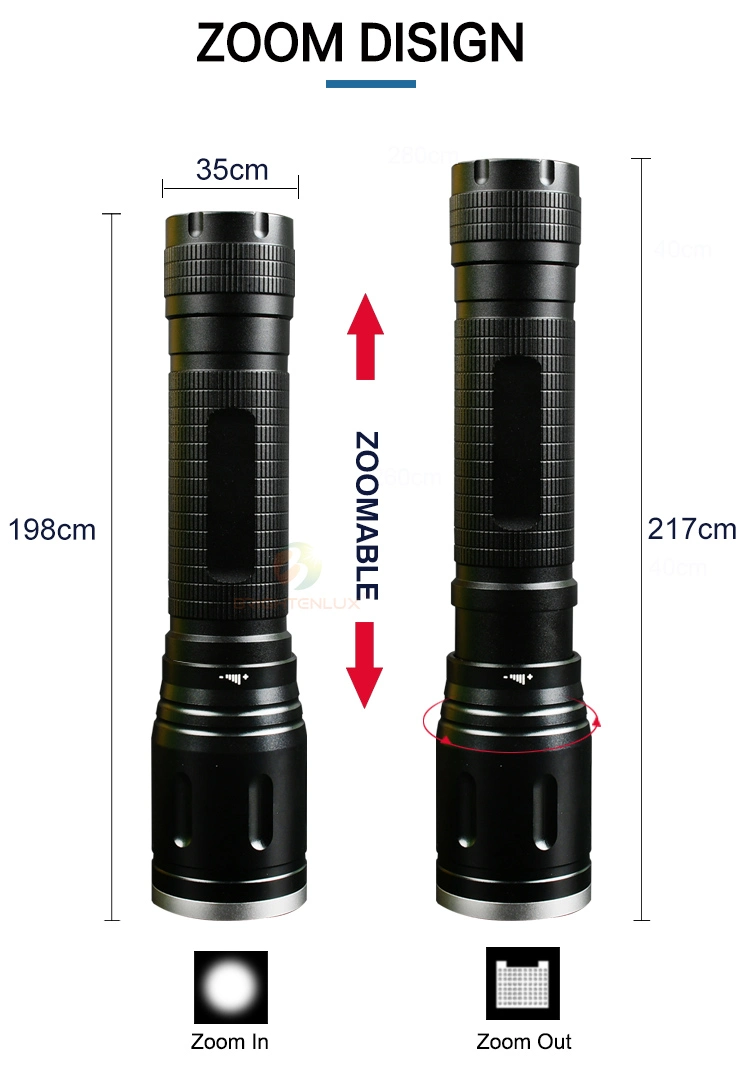 Brightenlux Super Bright Small Zoomable LED Tactical Flashlights & Torches with 5 Modes Light Torch Light