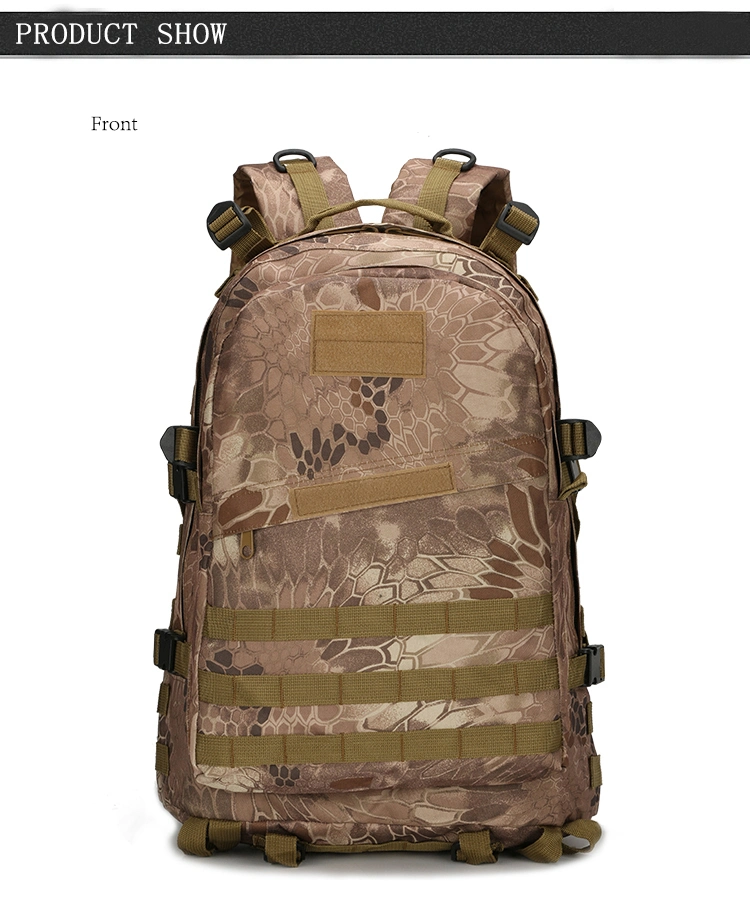 Jungle Python Pattern Camouflage Multicolor Waterproof Tactical Sports Backpack