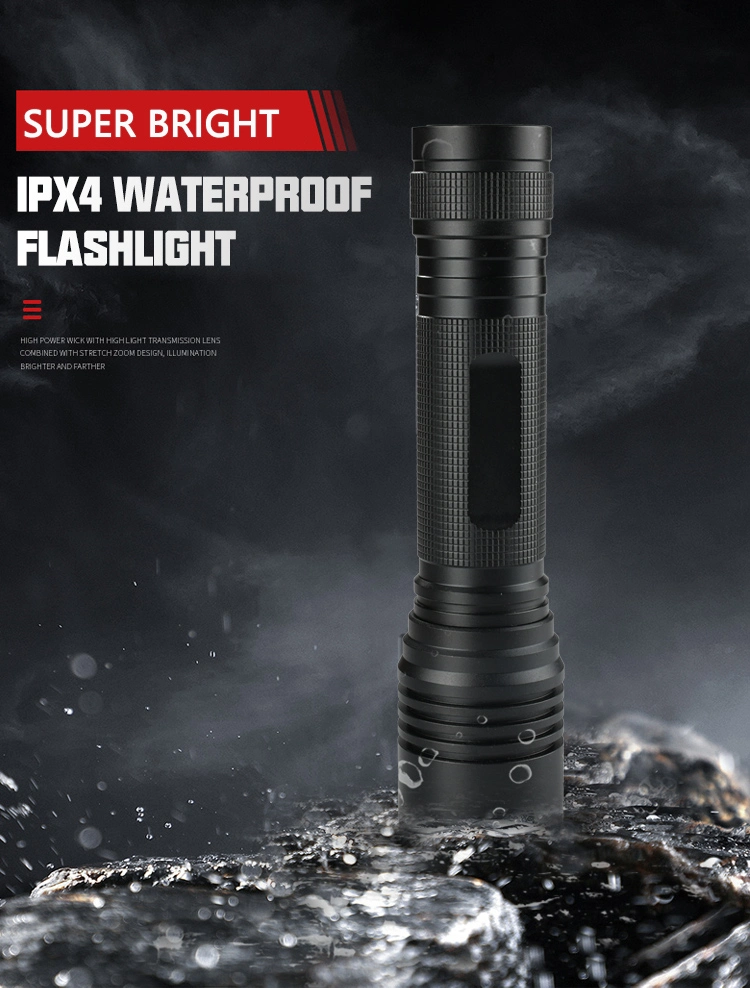 Brightenlux Optional Models High Quality (9 /6 /4) AA Ultra Endurance Dry Battery Metallic High Power Tactical LED Zoom Flashlight Torch