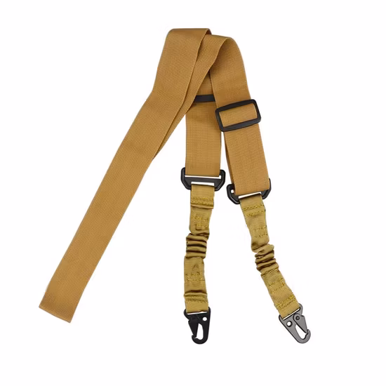 배포 로프 나일론 총 로프가 있는 카키색 전술 슬링 다기능 2점