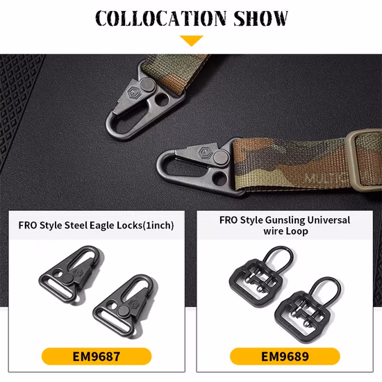 군은 전투 Qd 나일론 가죽 끈 전술상 난조 장비 총 새총을 빨리 분리합니다